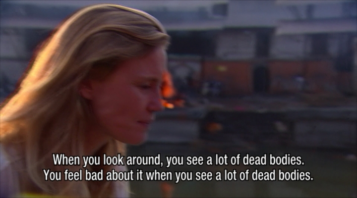 Sophie praat met een lijkverbrander 