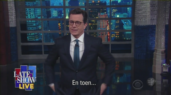 De leukste van woensdag: Colbert reageert op speech Trump