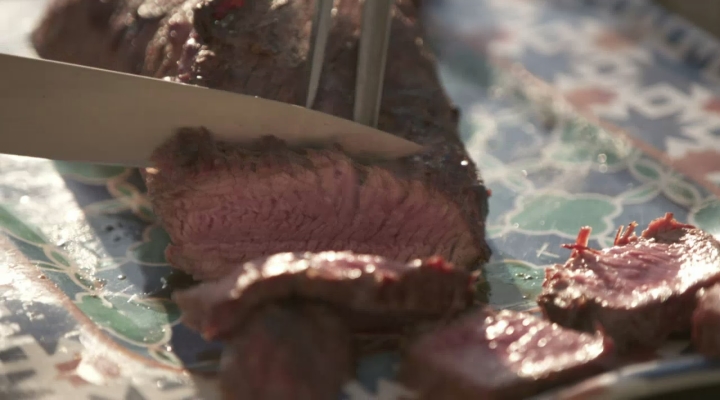 Op het bord van Laurens ten Dam: vlees