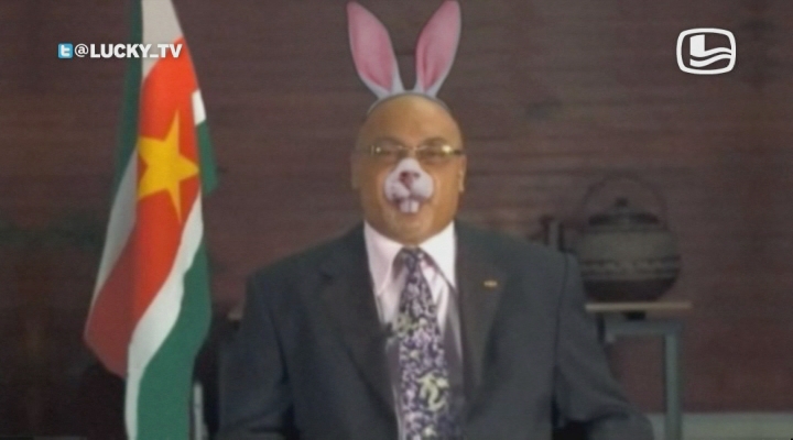 Lucky TV - Paasmop van Desi Bouterse - 5-4-2012