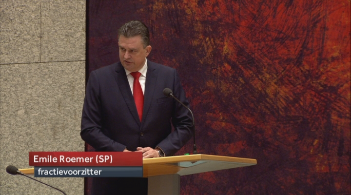 Roemer steunt motie van wantrouwen. 